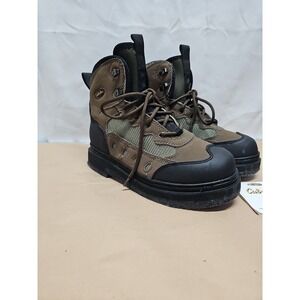 Cabela's Men's Brown Ultralight Felt Soled Steel Lug Boots 83-1302 Size 8